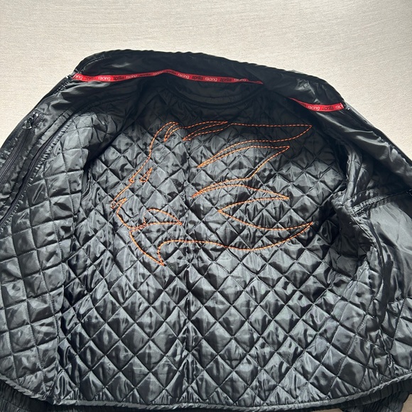 Y2K Aprilia Racing  Black Bomber Jacket for Men - Picture 4 of 7